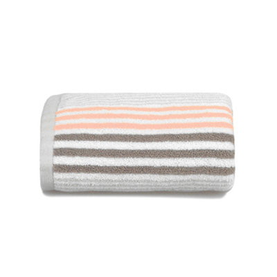 Allure Bath Fashions Merlin Striped Hand TowelBlush Pink from B&Q