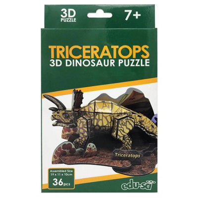 Edu Sci 3D Dinosaur Model Jigsaw PuzzleTriceratops from B&Q
