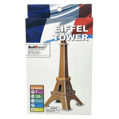 Edu Sci 3D Historic Landmarks Building PuzzleEiffel Tower from B&Q