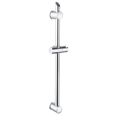 EnkiS08Shower Slider Riser RailRiser Includes Shower Head Holder Bar And Shower Pole For Shower HeadDurable Chrome Finish from B&Q