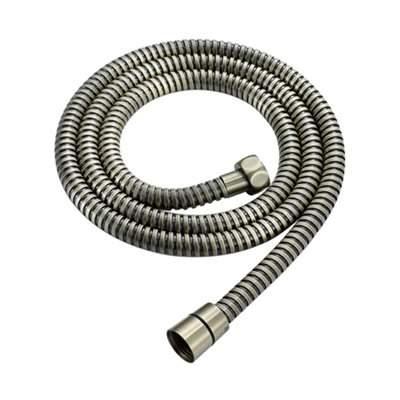 Enki Antique Brass Traditional Bathroom Stainless Steel Flexible Universal Replacement Part Easy Clean Leak Proof Shower Hose 1.5M from B&Q