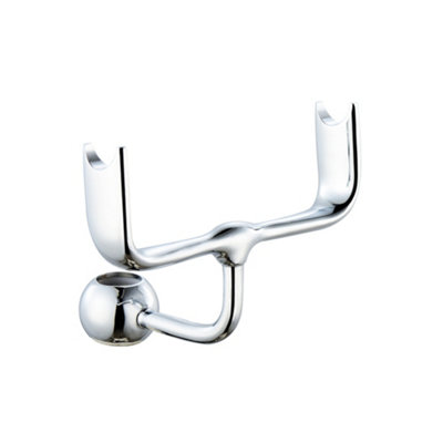 Enki Chrome Traditional Contemporary Bathroom Solid Brass Adjustable Telephone Style Shower Head Fixing Bracket Riser Rail Kit B10 from B&Q