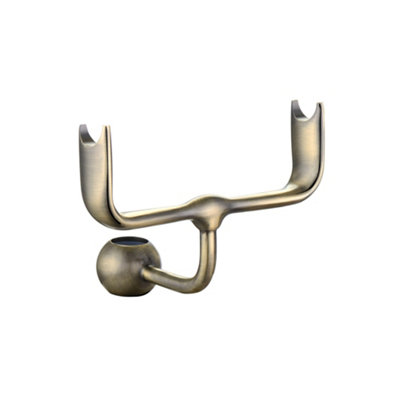 Enki Antique Brass Traditional Contemporary Bathroom Bronze Telephone Style Adjustable Bracket & Fixing Handle Shower Riser Rail from B&Q