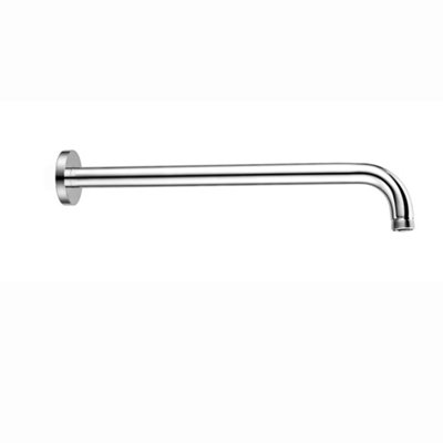 Enki Chrome Silver Modern Traditional Bathroom Solid Brass Wall Mounted Easy Install 1/2" Connection Fixed Shower Arm (L) 320mm from B&Q
