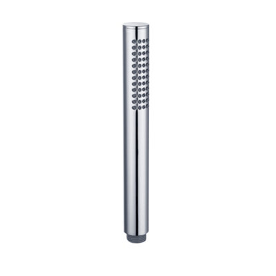 Enki Chrome Modern Bathroom Single-Spray Universal Anti-Clog Nozzles Cylinder Round Pencil Replacement Handheld Shower Head Mixer from B&Q
