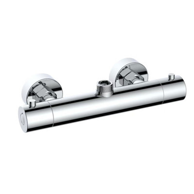 Enki Dune Chrome Contemporary Brass Thermostatic Bar Shower Mixer Valve T32 from B&Q