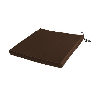 Softillo Garden Cushion Water-Resistant Outdoor Chair Pad With Ties 36X36cm Durable Patio Seating For Conservatory Brown B&Q