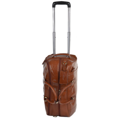 Ashwood Leather Mens Weekend Leather Travel Holdall Chestnut/vt from B&Q