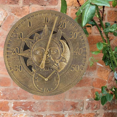 12" Sun And Moon Clock And Thermometer from B&Q
