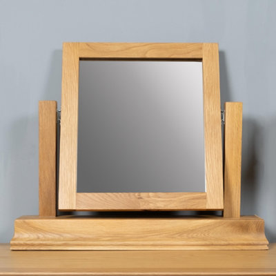 Elm Home And Products Elm Home And Garden Quality Premium Oak Dressing Table Vanity Mirror Fully Assembled from B&Q