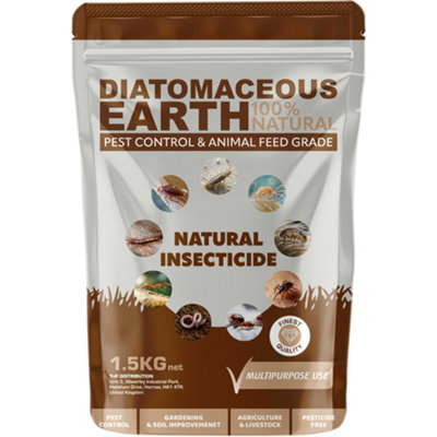  - Diatomaceous Earth 1.5Kg Bag Powder Pest Control Bed Bug KillerMites Flea & TickAnt KillerCrawling Insect Non-Toxic De