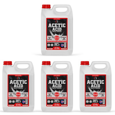 Weed Killer Path Cleaner Acetic Acid Concentrated 30% 4 X 5Ltrs20 Litre Glyphosate FreeDouble Strength White Vinegar from B&Q