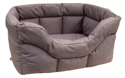 B&Q -  P&l Country Dog Heavy Duty Rectangular Waterproof Light Brown Softee Beds Medium