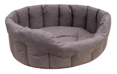 P&L Superior Pet Beds Ltd Large Waterproof Oval Dog Bed - Brown Heavy Duty Polyester - Image 3