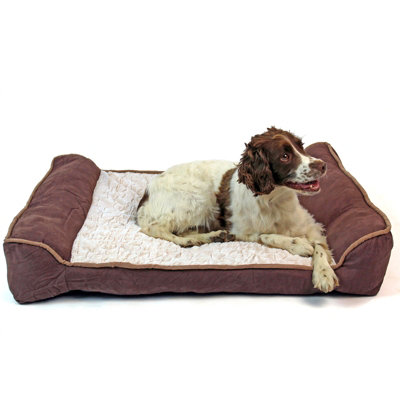 Actiaspet Deluxe Brown Orthopaedic Soft Dog Pet Warm Sofa Bed Pillow Cushion Chair Large from B&Q