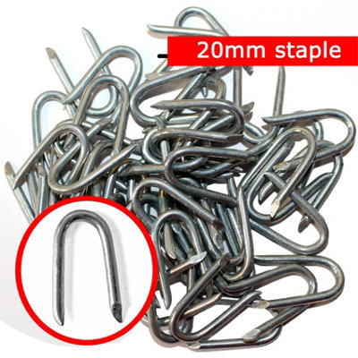 Actiaspet Galvanised U Nails 20mm Netting Fencing Staples For Chicken Wire / Mesh Fences 100Pcs from B&Q
