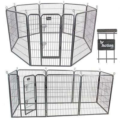 Actiaspet L 8 Panel Heavy Duty Play Pen Black from B&Q