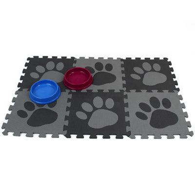 B&Q -  Dog Cat Puppy Kitten Pet Feeding Bowl Mat Food Water Non Slip Easy Clean