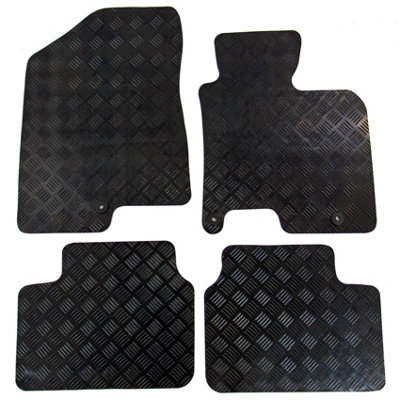 Actiasmat Fits Kia Ceed 2012 To 2018 Tailored Rubber Car Mat 4Pcs Black Floor Set Ceed from B&Q