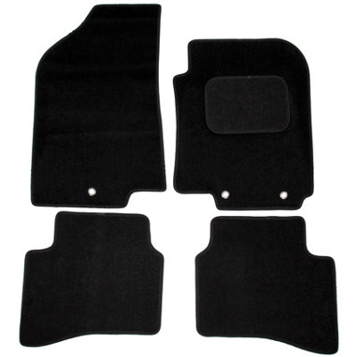 Actiasmat For Kia Rio Tailored Carpet Car Floor Mats 2011 To 2017 4Pc Set Black from B&Q
