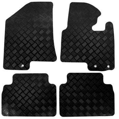 Actiasmat Fits Kia Sportage Mk3 2010-2016 Tailored Rubber Car Mats Black 4Pc Floor Mat Set from B&Q