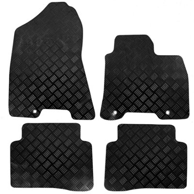 Actiasmat Fits Kia Sportage Mk4 2016 Onwards Tailored Rubber Car Mats Black 4Pcs Floor Set from B&Q