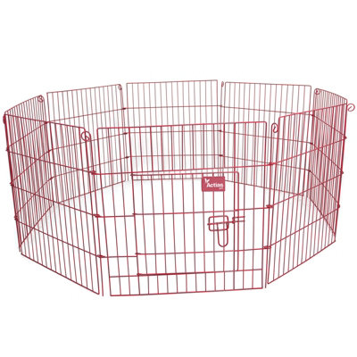 Actiaspet Small 8 Panel Pet Playpen Cage Pink from B&Q