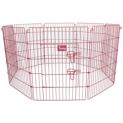 Actiaspet Medium 8 Panel Pet Playpen Cage Pink from B&Q