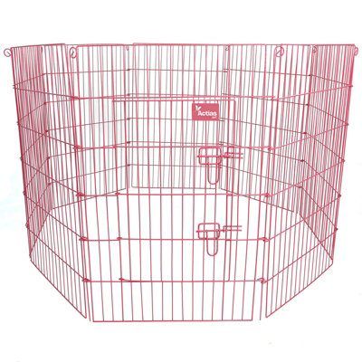 Actiaspet Large 8 Panel Pet Playpen Cage Pink from B&Q