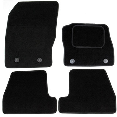 Actiasmat Fits Ford Focus Mk3 2011-2018 Fully Tailored Carpet Car Mats Black 4Pc Floor Set from B&Q