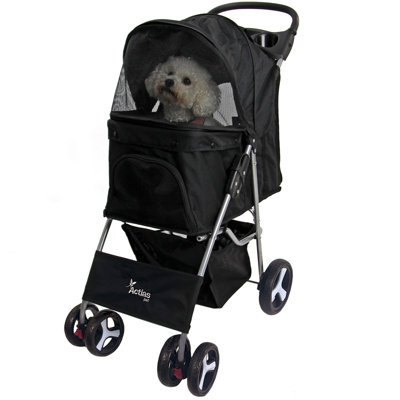 Actiaspet Black Folding Pushchair Pet Stroller from B&Q