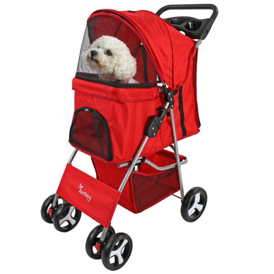 Actiaspet Red Folding Pushchair Pet Stroller from B&Q