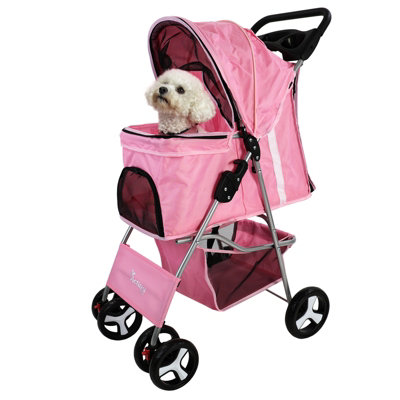 Actiaspet Pink Folding Pushchair Pet Stroller from B&Q