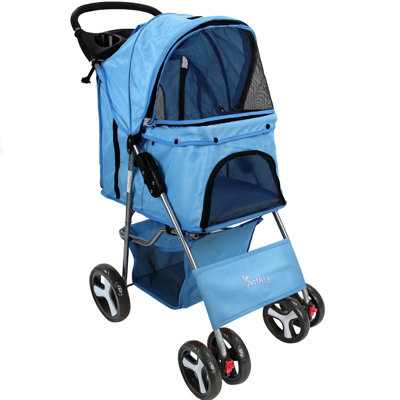 Actiaspet Blue Folding Pushchair Pet Stroller from B&Q