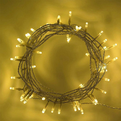 Shatchi 80 Warm White Led Lights Clear Cable Battery Operated Fairy String Christmas Tree from B&Q
