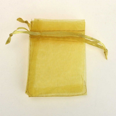 Shatchi 10Pcs Gold Luxury Organza Gift Bags 15X12Cm Jewellery Pouches Xmas Wedding Party Candy Favour from B&Q