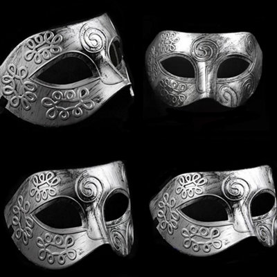 Shatchi Venetian Masquerade Lace Mask Carnival Eye Masks Halloween Ball Party Prom Carnival For Man Ladies Fancy Dress Silver