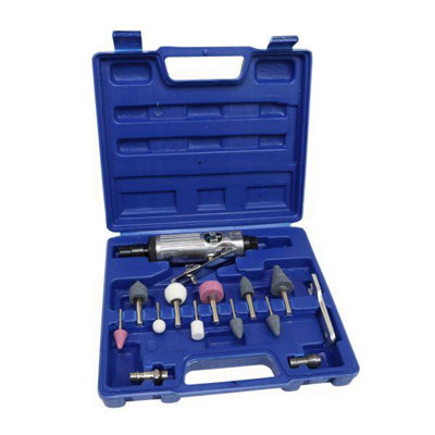 Us Pro 15Pc Mini 1/4" Air Die Grinder Set 8419 from B&Q