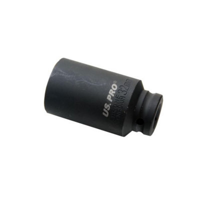 Us Pro Single 1/2" Dr 32mm 6 Point Deep Impact  Socket 1368 from B&Q