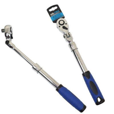 US PRO Tools 1/2"" Dr 72 Teeth 330mm to 440mm Flexible Extendable Ratchet 4142 - Image 4