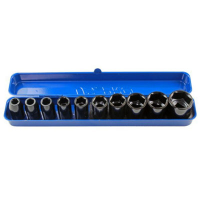 US PRO 10pc 1/2"" Drive Impact Socket Set Metric 9mm/27mm 6 Point Single Hex - Image 7