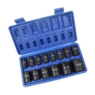 Us Pro 14Pc 1/2Dr Shallow Metric Impact Sockets 1032mm 1679 from B&Q