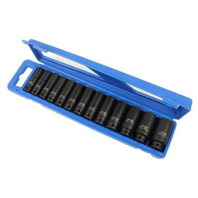 Us Pro 13Pc 1/2 Dr 12Pt Deep Impact Sockets Metric 1332mm 1683 from B&Q
