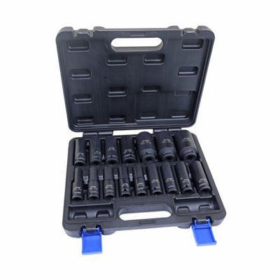 US PRO 16PC 1/2"" Drive 6PT Metric European Impact Socket Set CR-V 1340 - Image 5