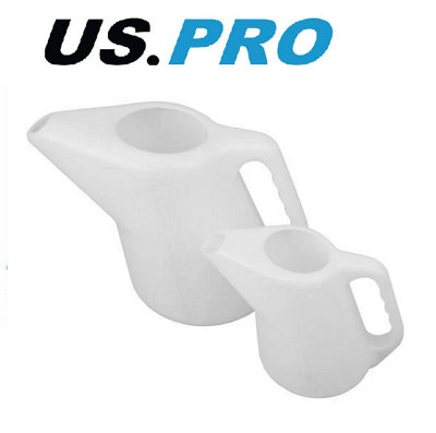 Us Pro Oil Jug 1.5L & 5L Pourer Fuel Jerry Can Container Measuring Jug 3246 from B&Q