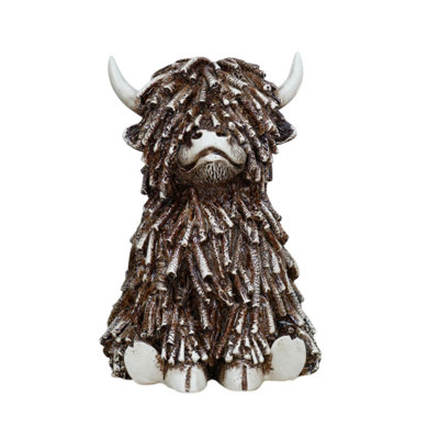 Gifts Direct 2 U Highland Cow Twig Sitting Ornament 15Cm from B&Q