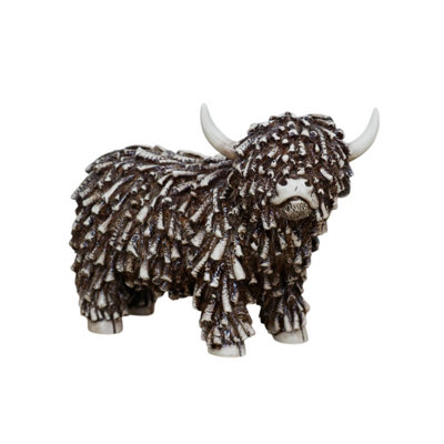 Gifts Direct 2 U Highland Cow Twig Effect Standing OrnamentSmall from B&Q