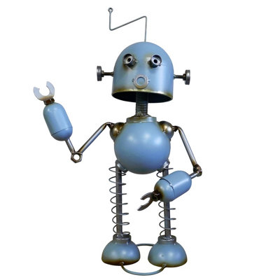 Gifts Direct 2 U Large Blue Industrial Bobble Head Robot Ornament from B&Q
