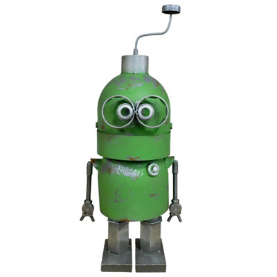 Gifts Direct 2 U Large Green Industrial Bobble Body Robot Ornament from B&Q