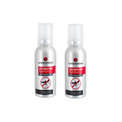 Lifesystems Twin Pack Mosquito Insect Repellent Pump Spray Expedition Max 2X 50Ml